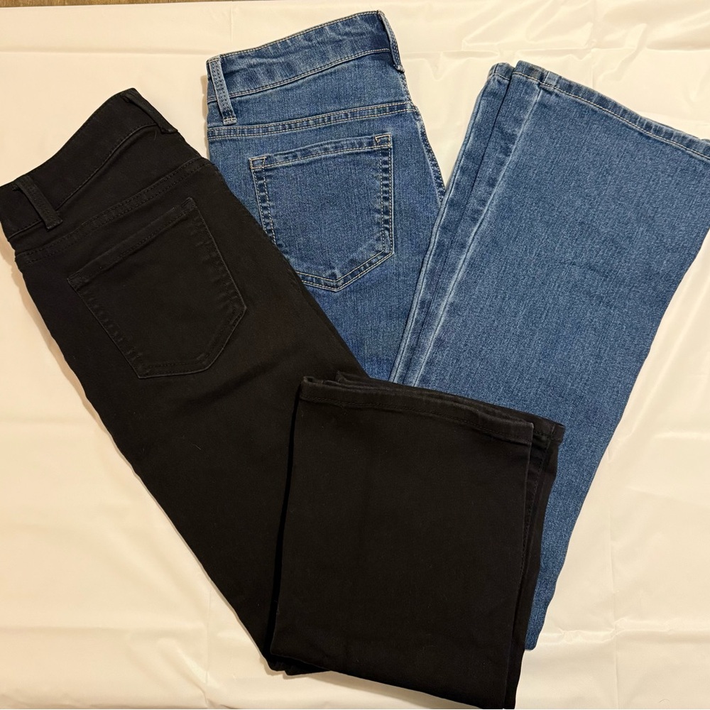 NOBO Women's Boot Cut Jeans in Blue and Black